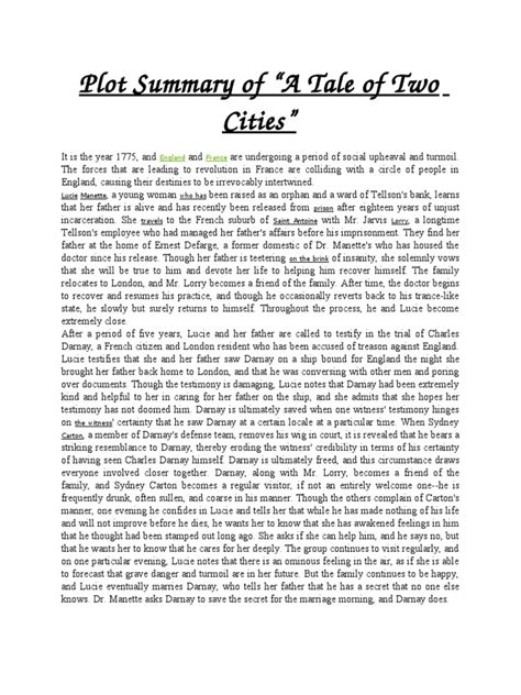 a tale of two cities summary chapter 1